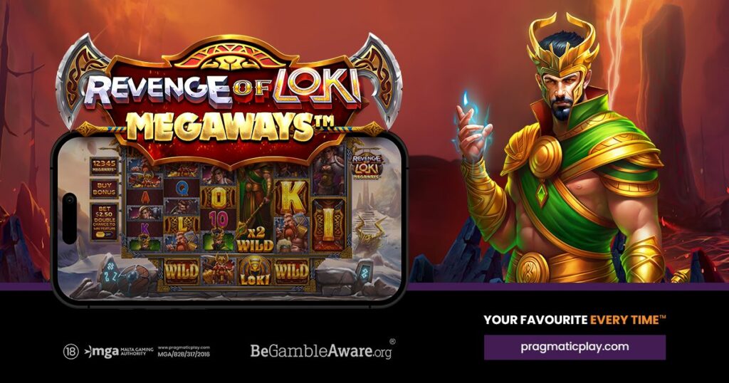 A promotional graphic of the Revenge of Loki Megaways game