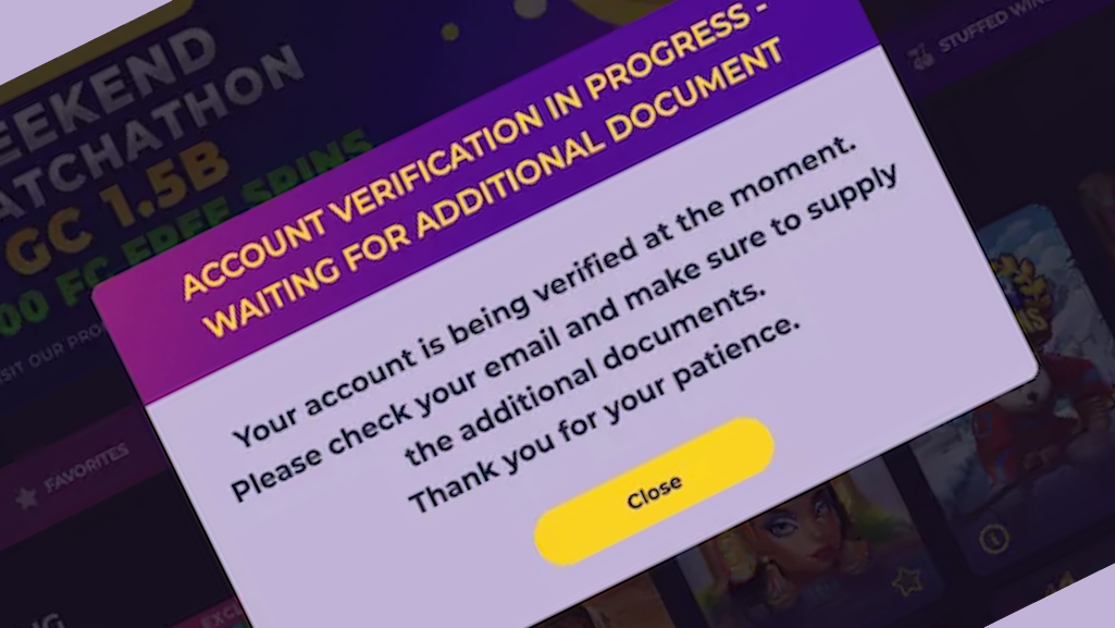 account-verification-pop-up-message