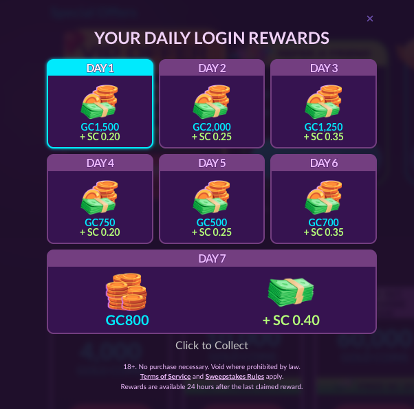 Daily Rewards