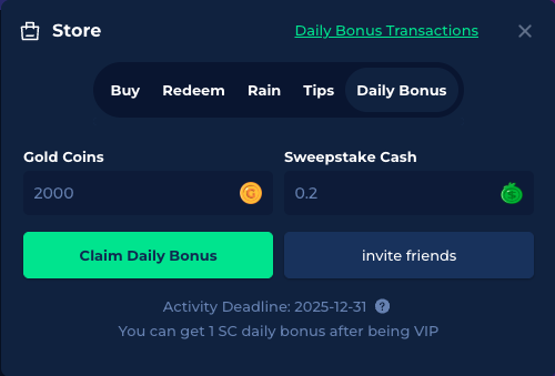 Claim daily rewards