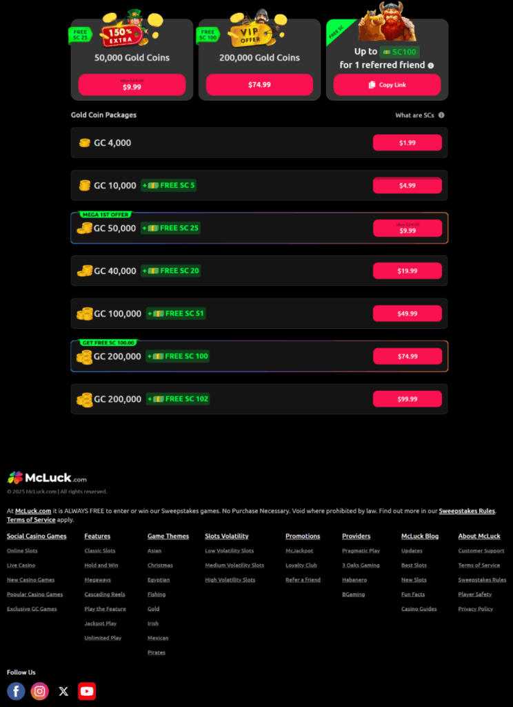 Gold Coin Packages