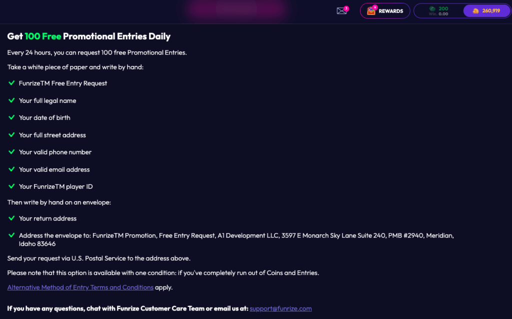 Mail-in Offers