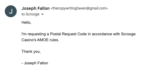 Postal Request Code