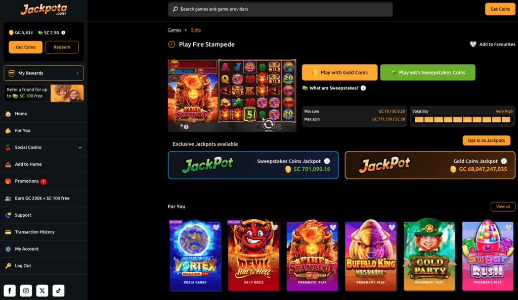 Sitewide GCSC Jackpots