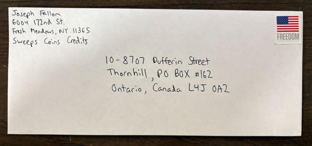 mail-in request envelope