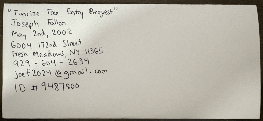 request card