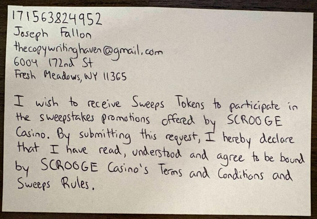 request card