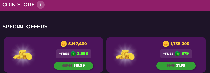 Welcome bonus special offers