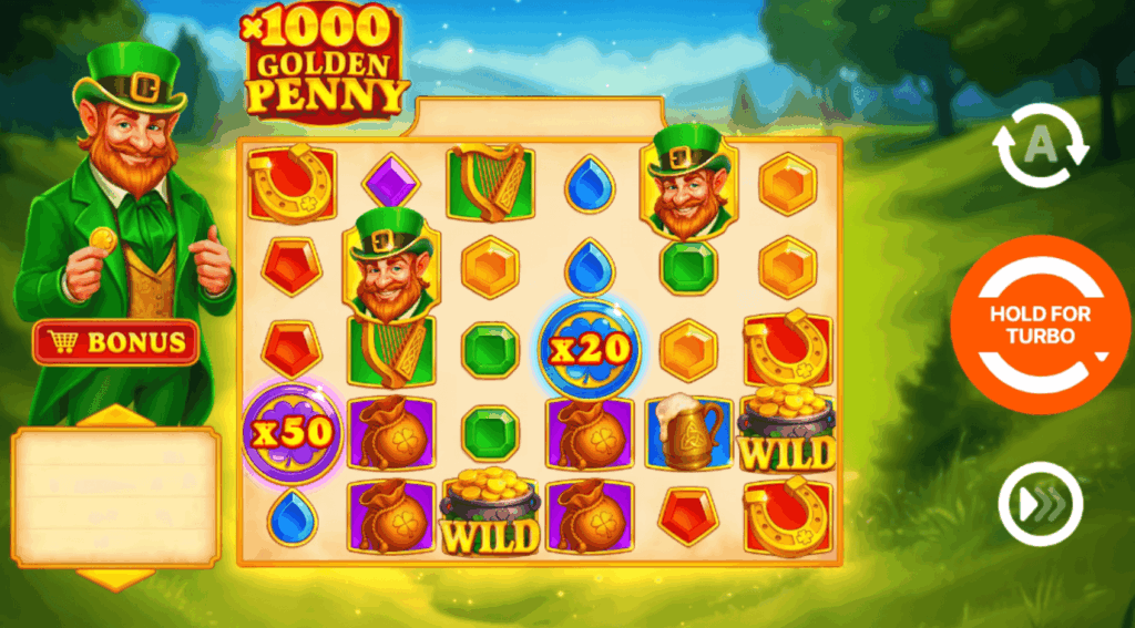 Golden Penny x1000 game screen