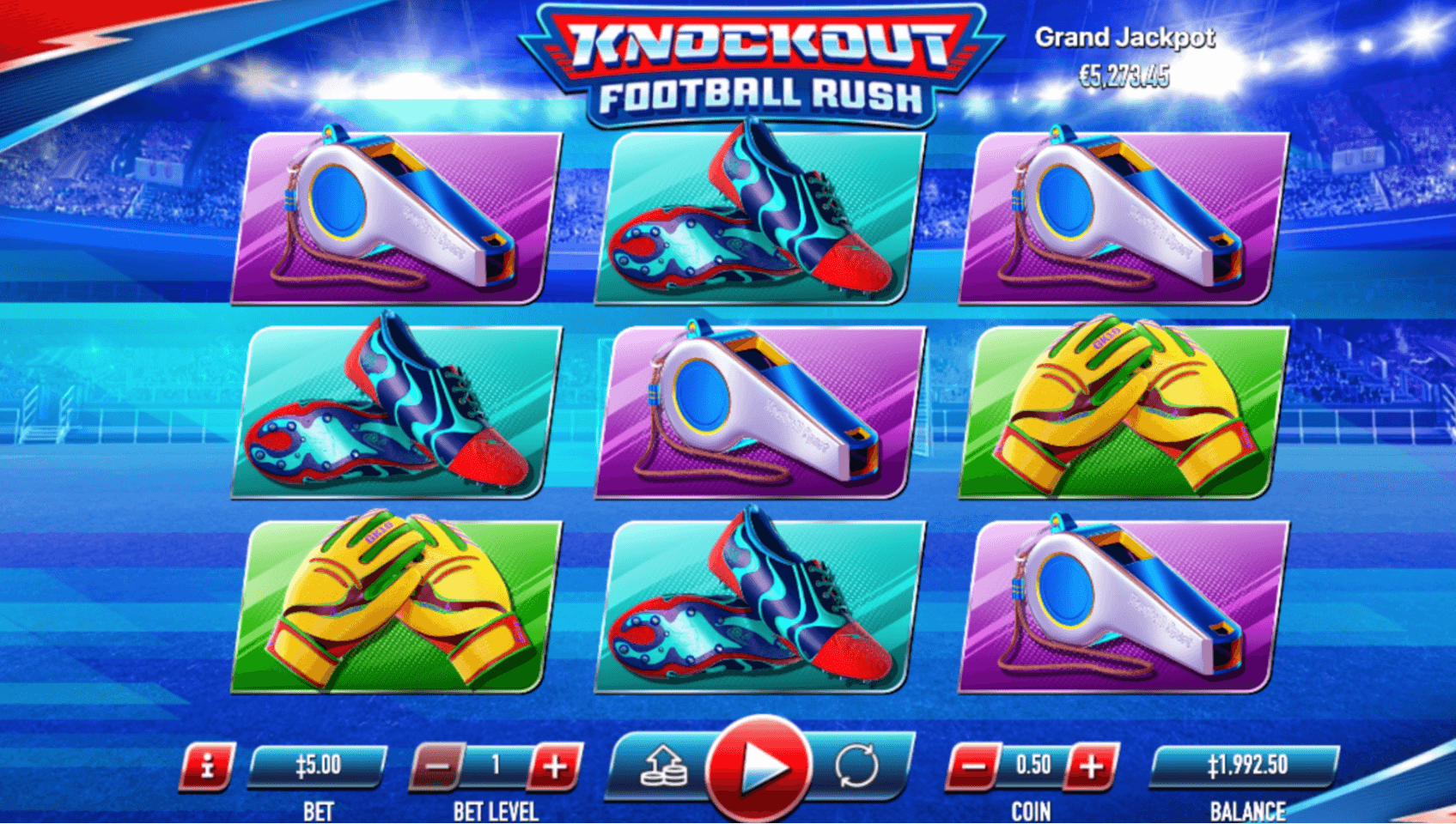 Knockout Football Rush game screen