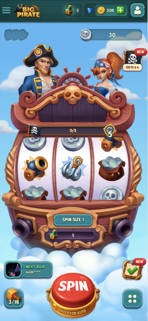 BigPirate island-building raid spin