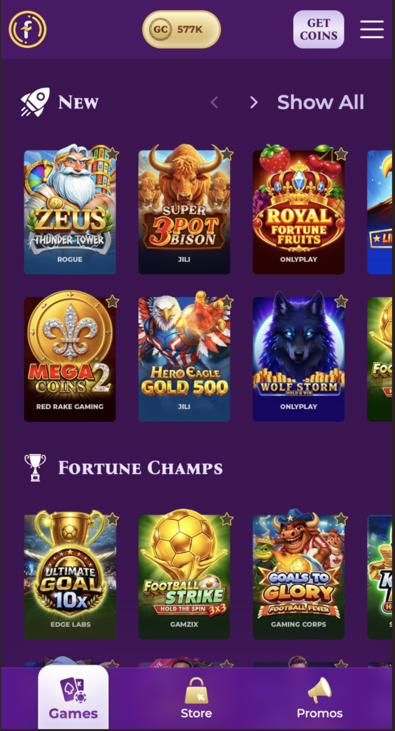 Fortune Wins new games