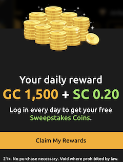 Jackpota daily reward screenshot